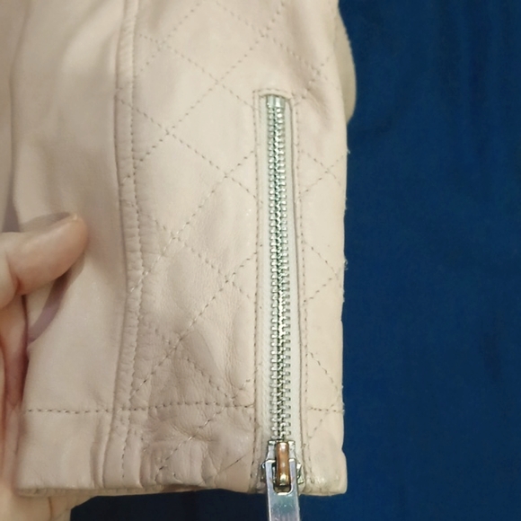 💕 Slate & Willow Pink Leather Moto Jacket – Blush Biker Chic Size M 🏍️✨